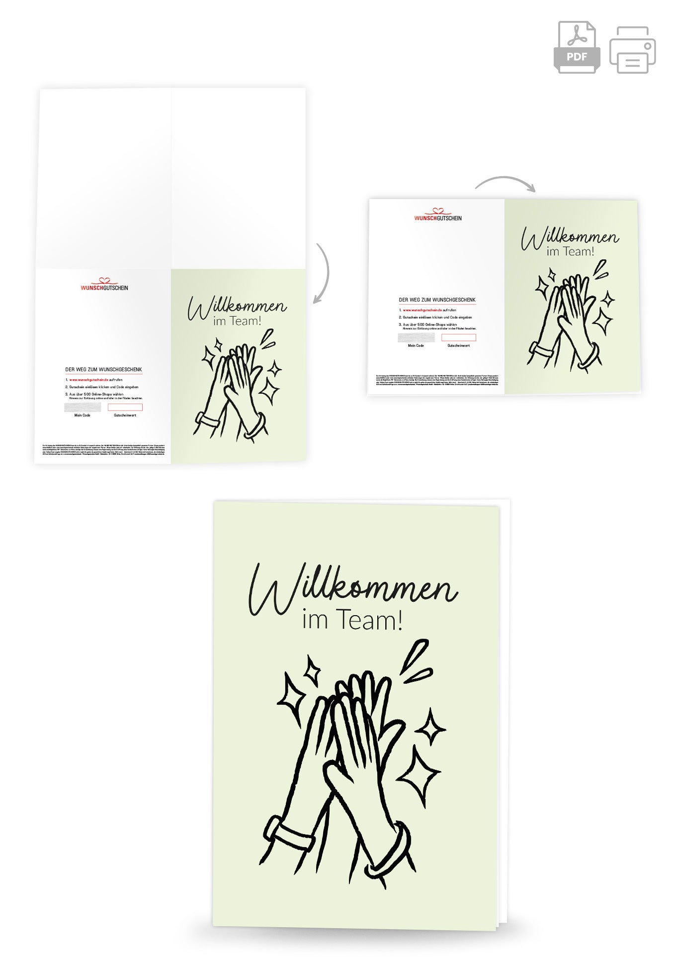 Willkommen im Team - High five