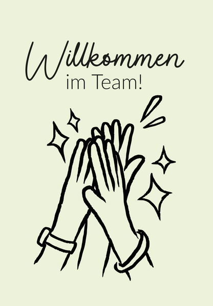 Willkommen im Team - High five
