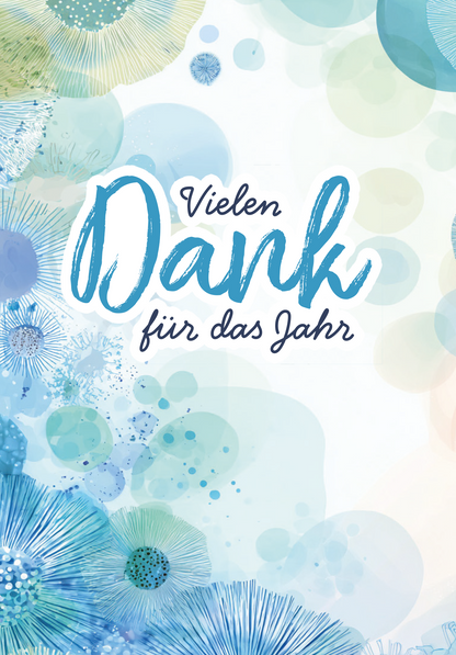 Vielen Dank für das Jahr - Elemente Blau Grün PDF