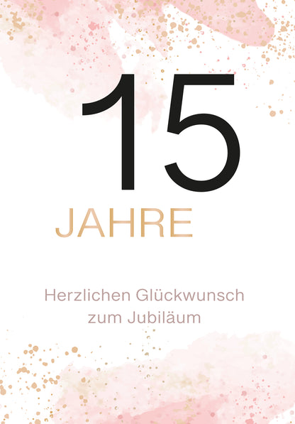 15 Jahre Jubiläum - Rosa Gold (Gutscheinwert)