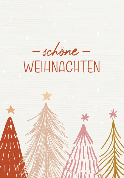 Schöne Weihnachten - Tannenbäume