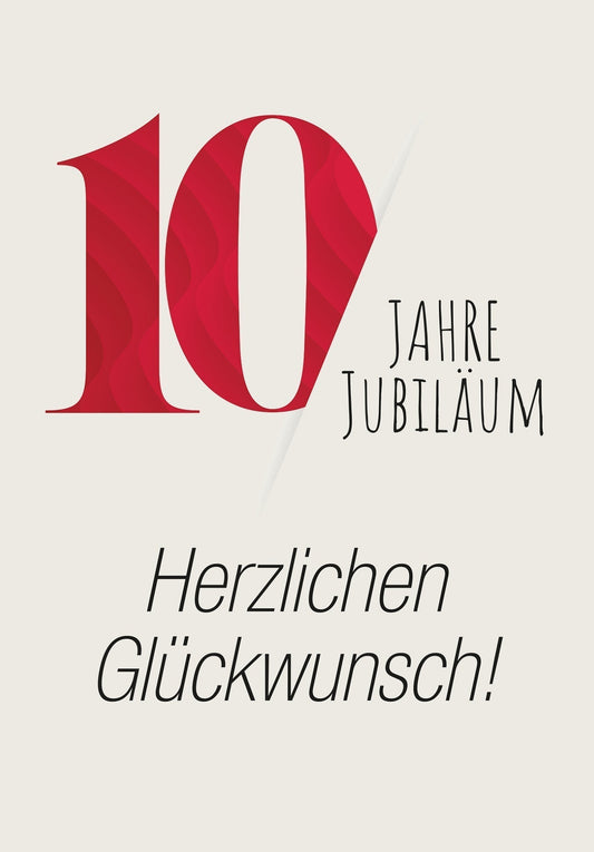 10 Jahre Jubiläum - Rot