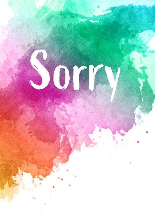 Sorry - Bunt Mitarbeitergutschein