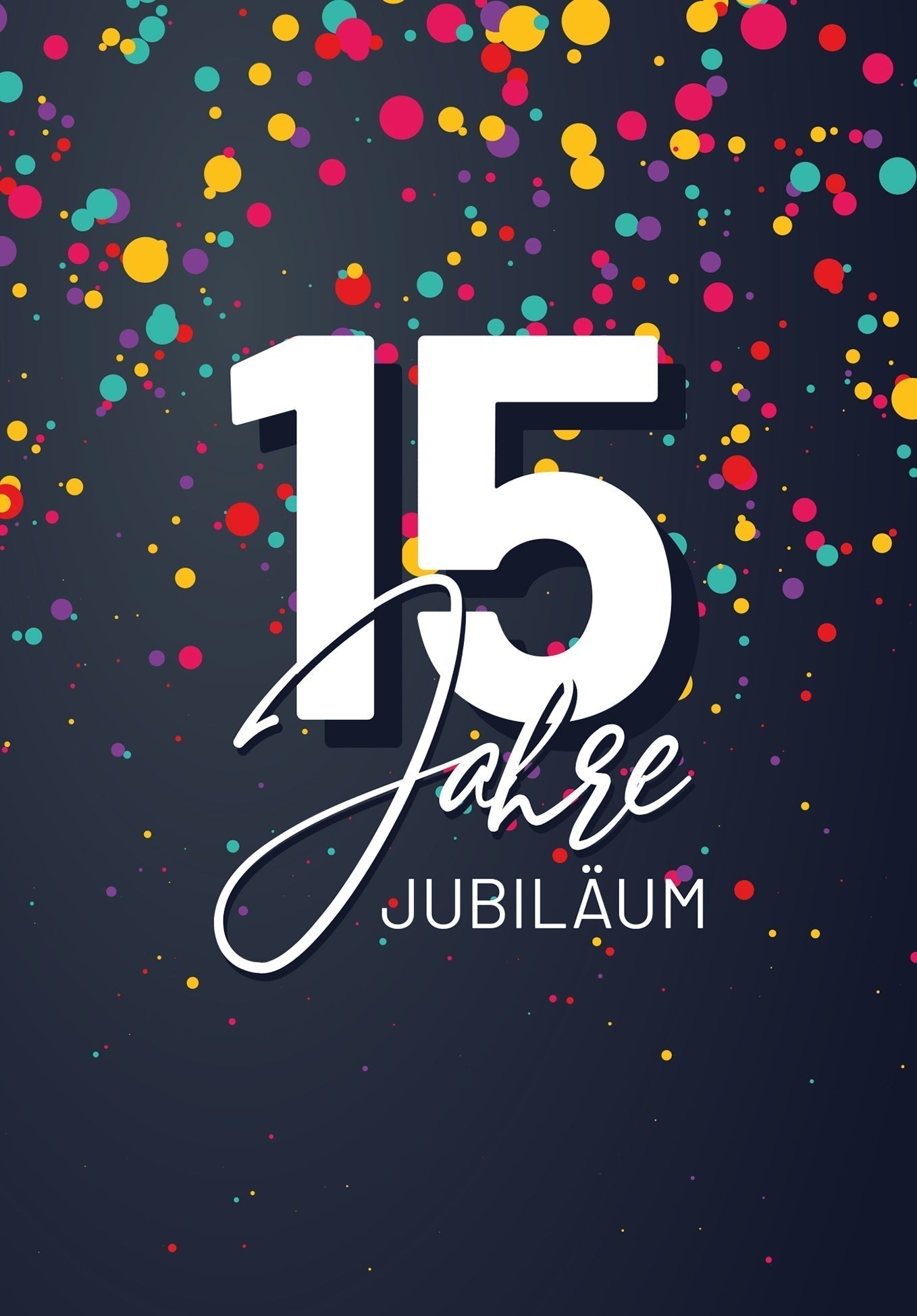 15 Jahre Jubiläum - Konfetti