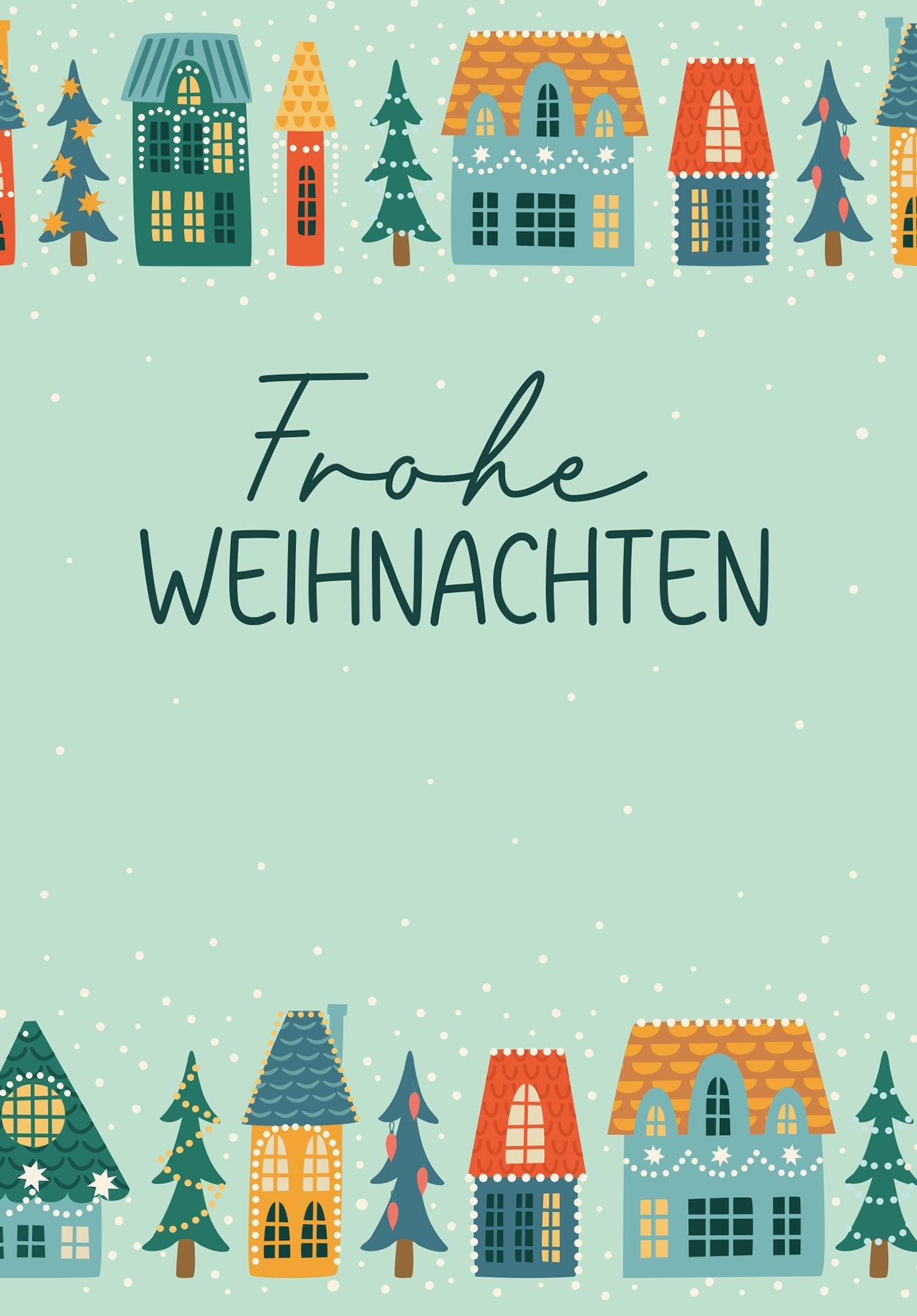 Frohe Weihnachten - Häuser (Gutscheinwert)