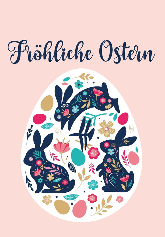 Fröhliche Ostern - Osterei Bunt