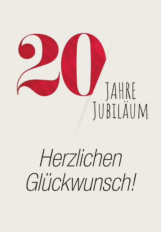 20 Jahre Jubiläum - Rot Wunschgutschein