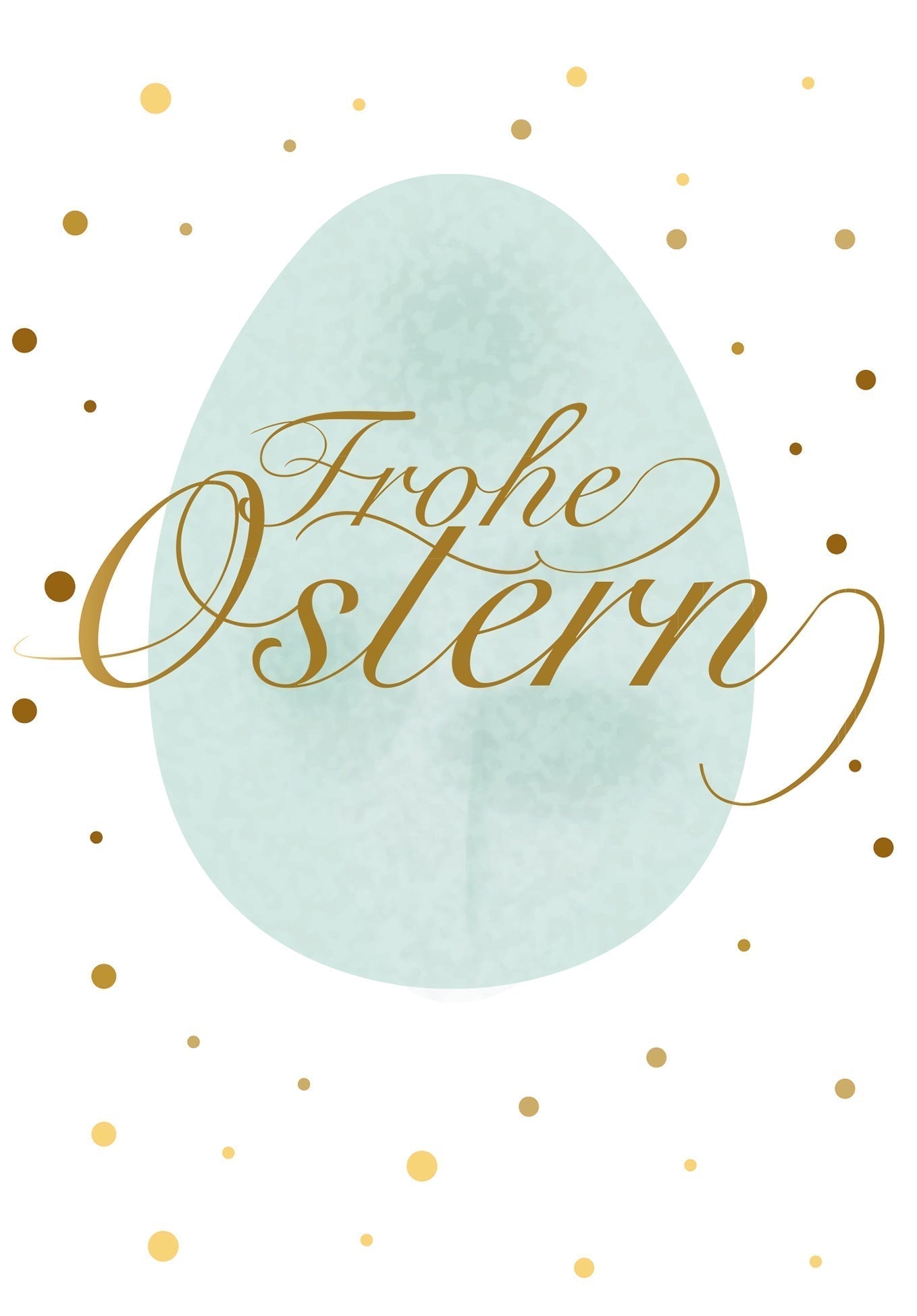 Frohe Ostern - Osterei Gold