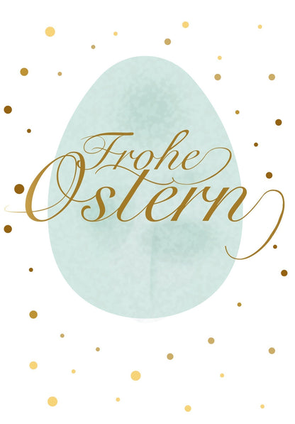 Frohe Ostern - Osterei Gold