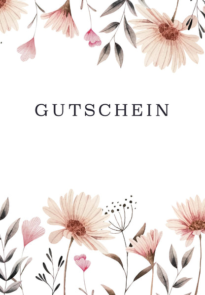 Gutschein - Blumen Weiß (Gutscheinwert)