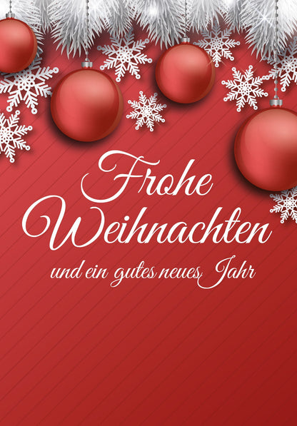 Frohe Weihnachten - Rot (Gutscheinwert)