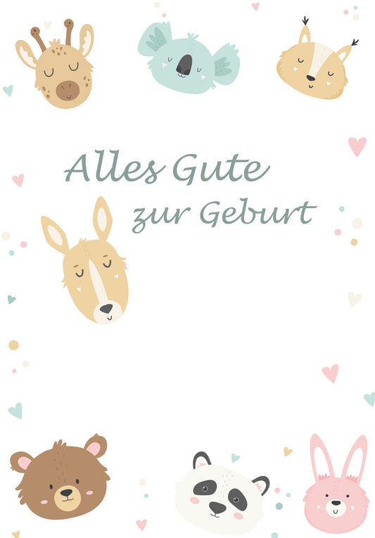 Alles Gute Geburt - Tiere Mitarbeitergutschein