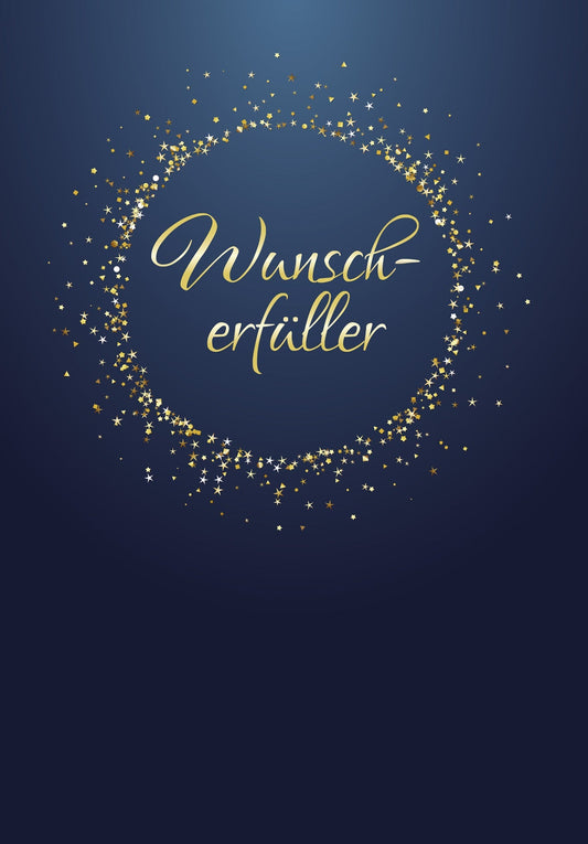Wunscherfüller - Gold Blau Wunschgutschein
