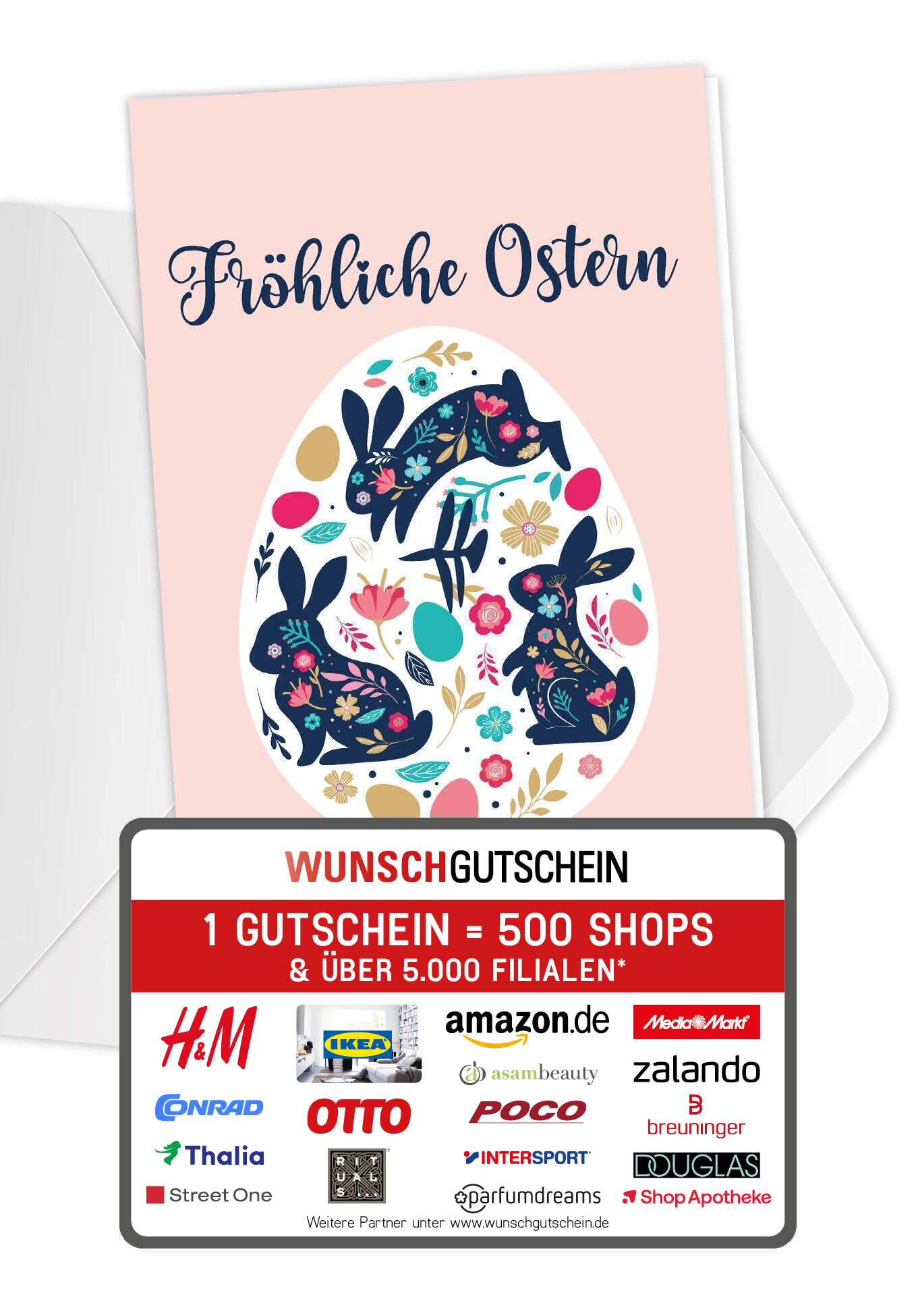 Fröhliche Ostern - Osterei Bunt