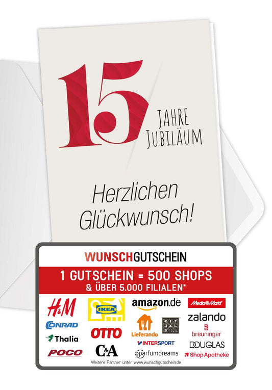 15 Jahre Jubiläum - Rot