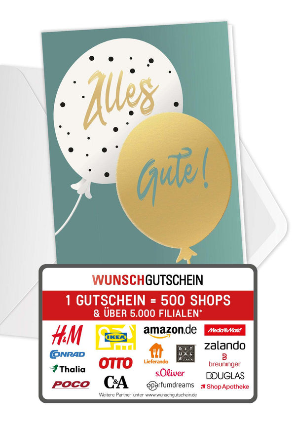 Alles Gute - Ballons Gold