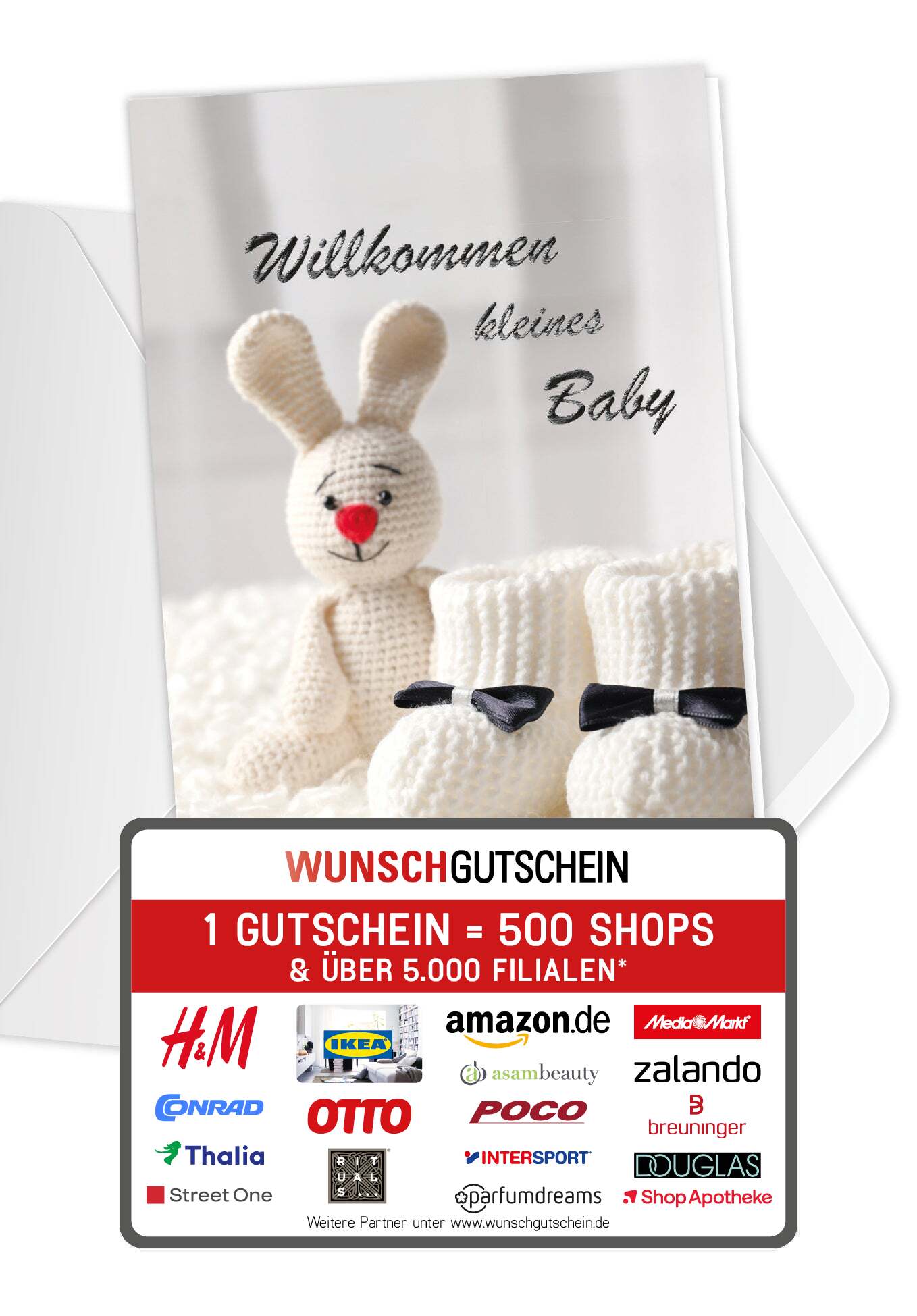 Willkommen kleines Baby - Hase (Gutscheinwert)