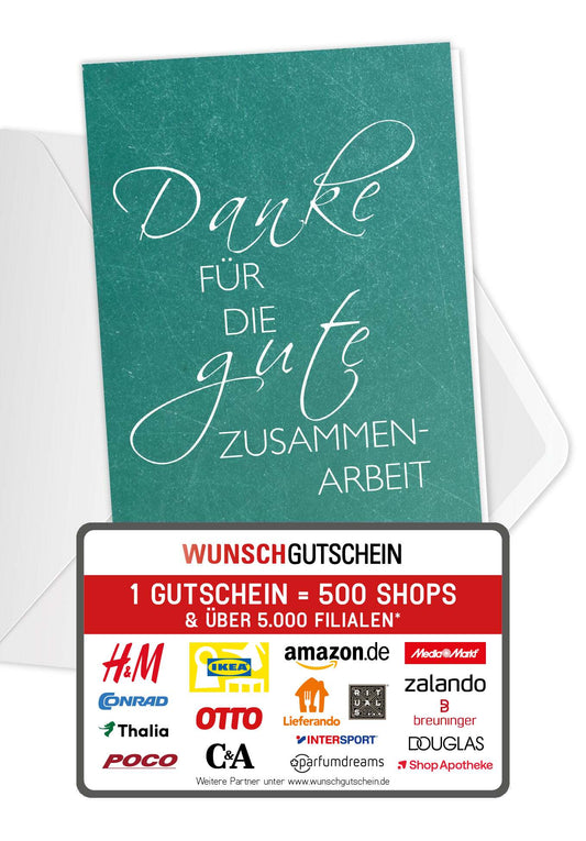 Danke gute Zusammenarbeit - Grün