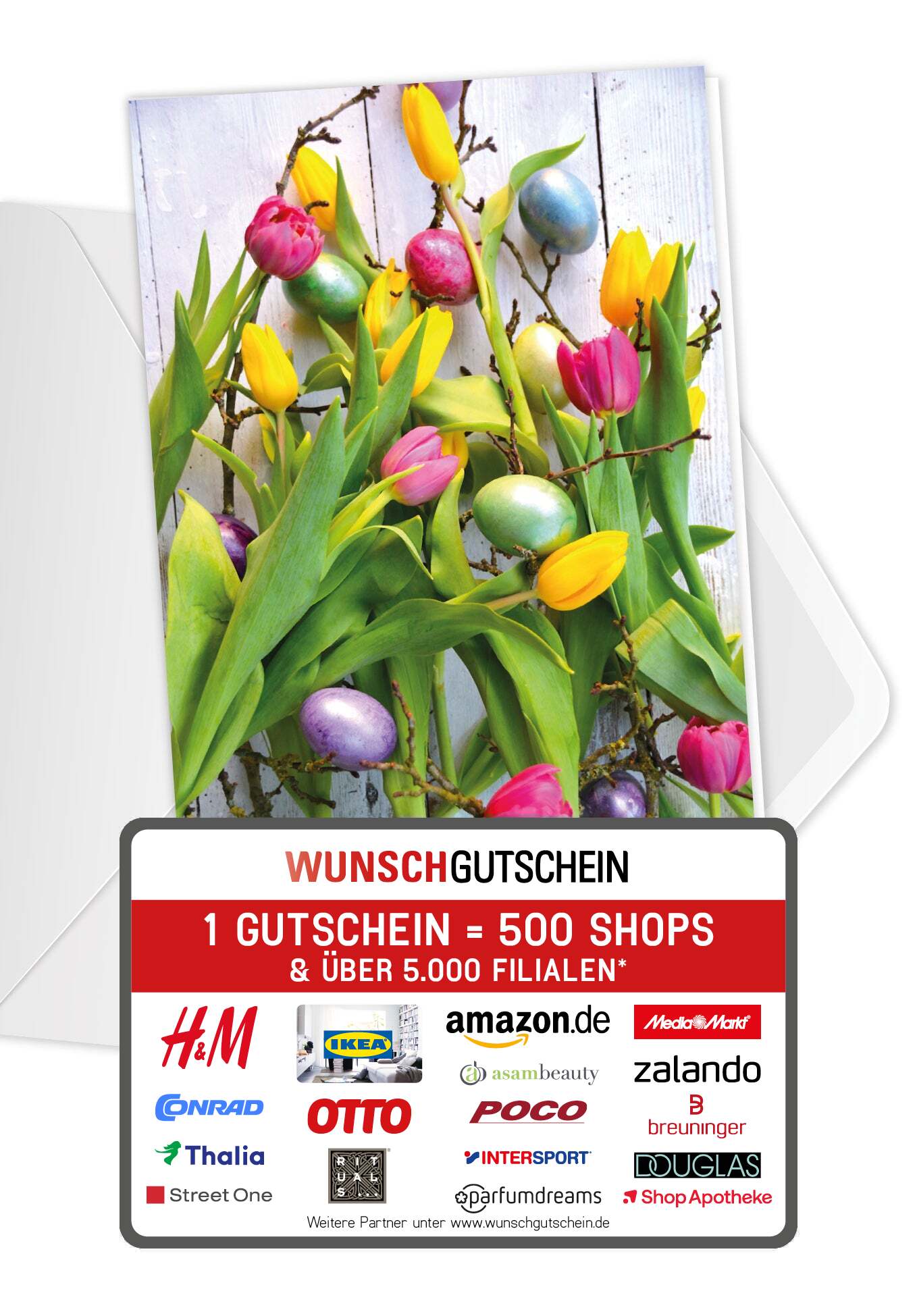 Tulpen mit Ostereier