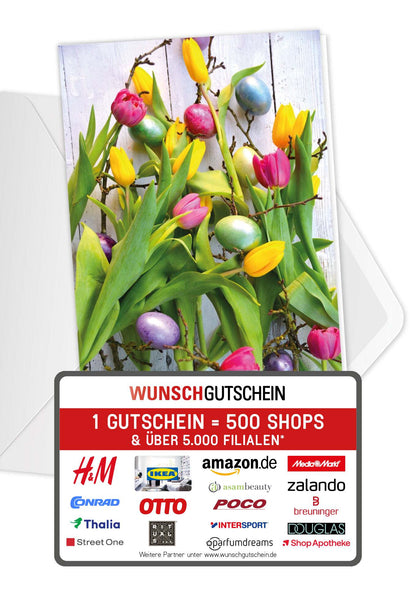 Tulpen mit Ostereier