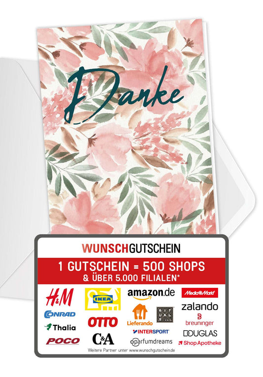 Danke - Blumen Rosa