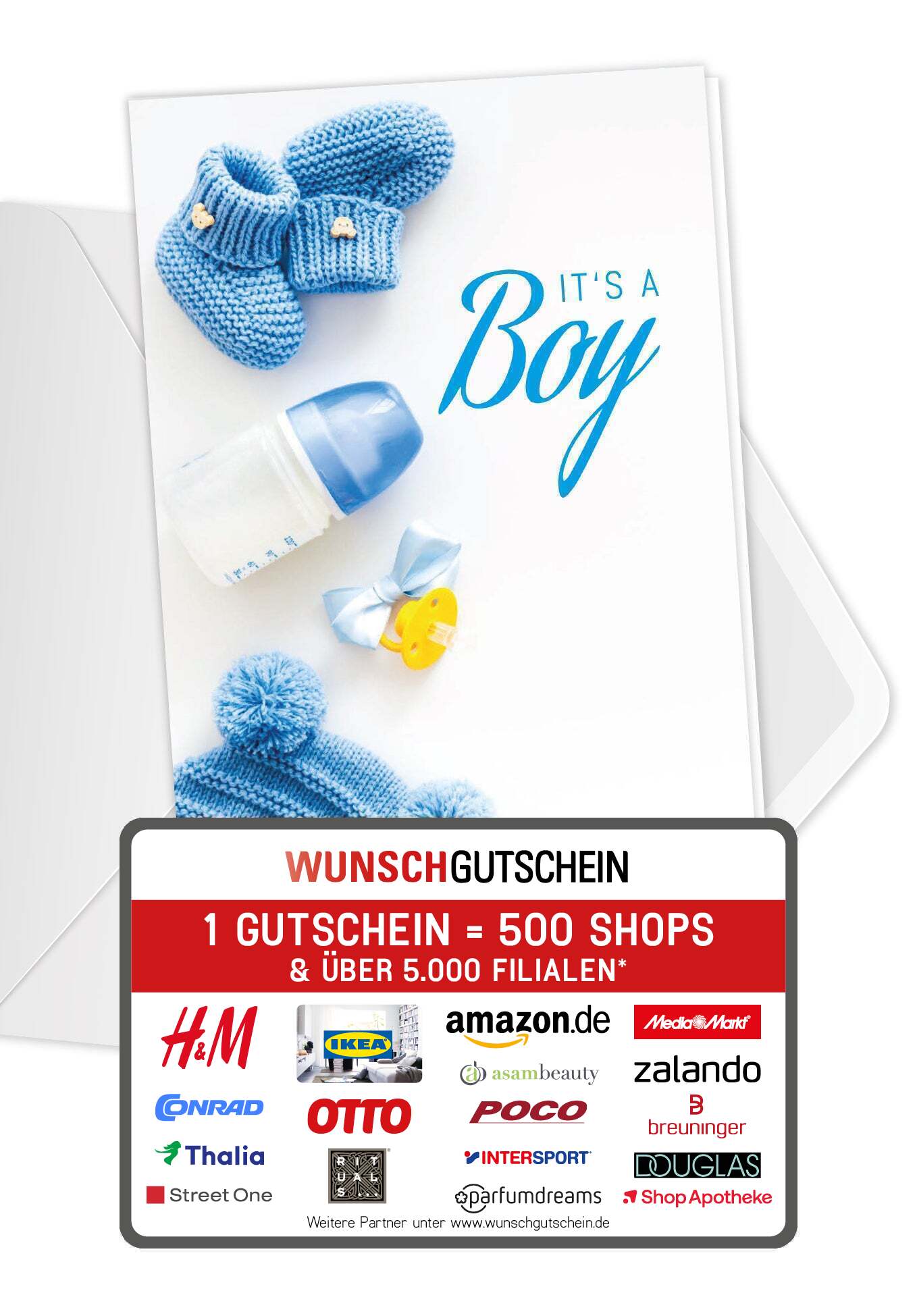 It's a Boy - Blau (Gutscheinwert)