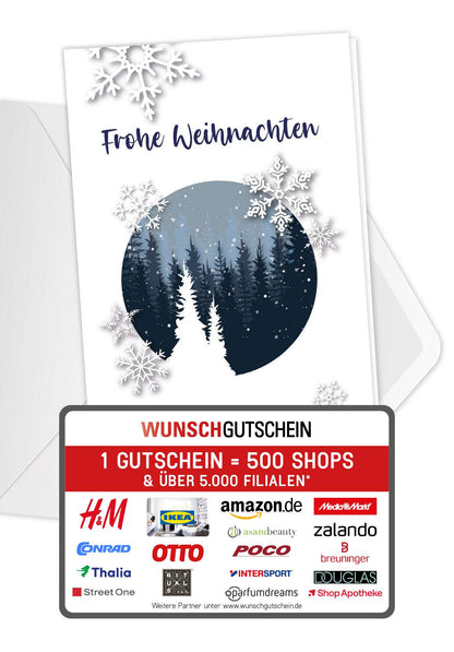 Frohe Weihnachten - Schneekugel (Gutscheinwert)