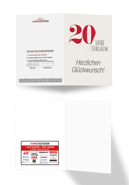 20 Jahre Jubiläum - Rot (Gutscheinwert)