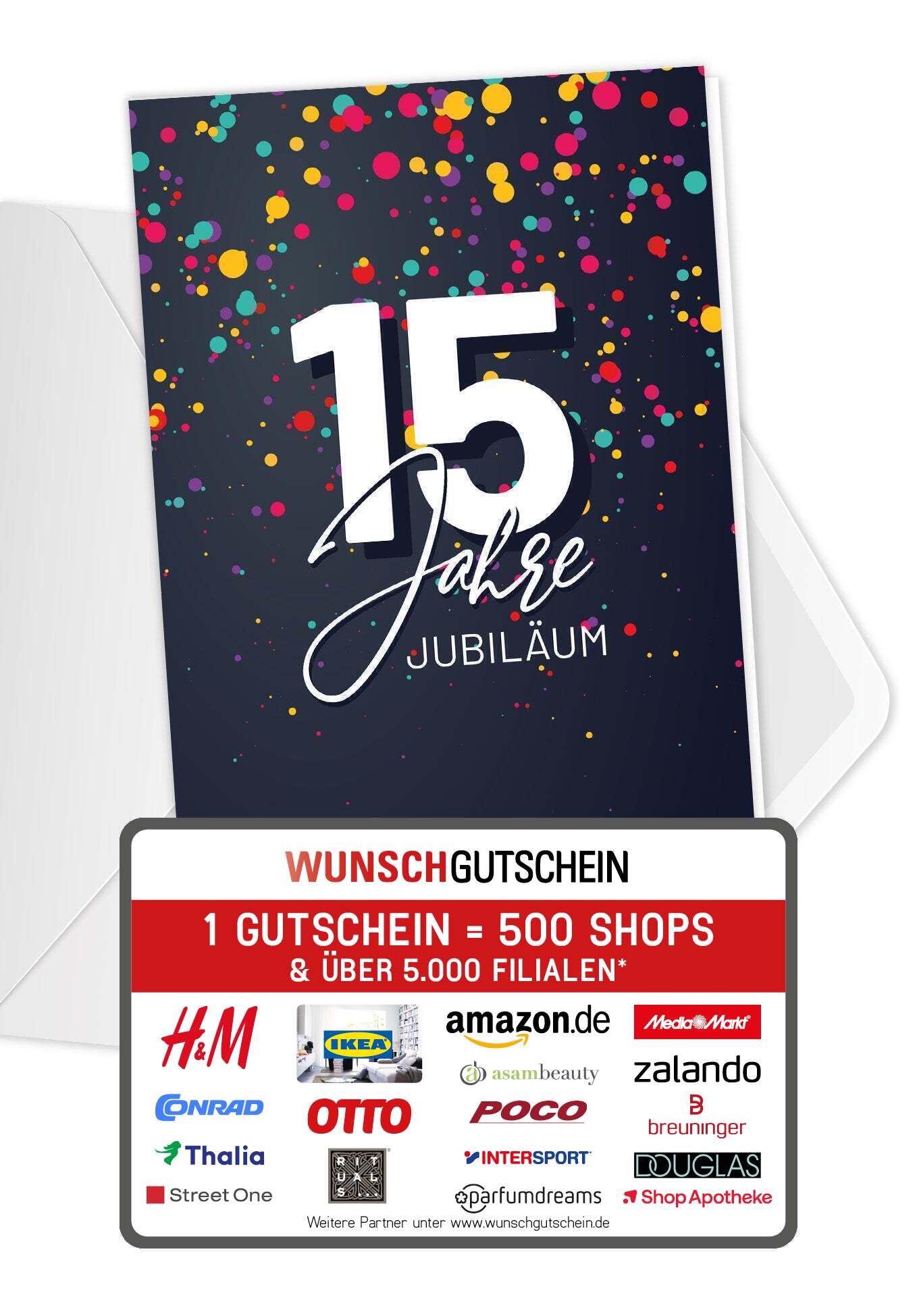 15 Jahre Jubiläum - Konfetti