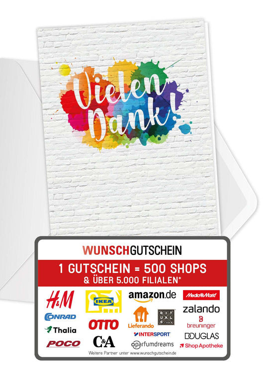 Vielen Dank - Bunter Farbklecks
