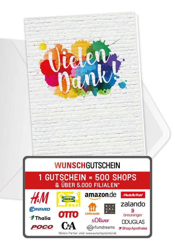 Vielen Dank - Bunter Farbklecks