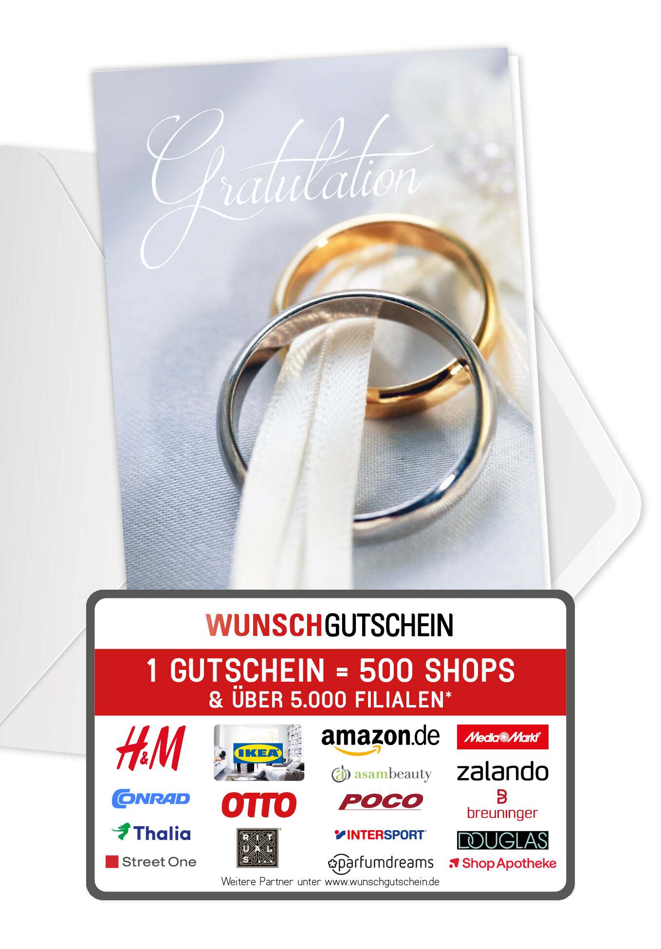 Gratulation - Hochzeit (Gutscheinwert)