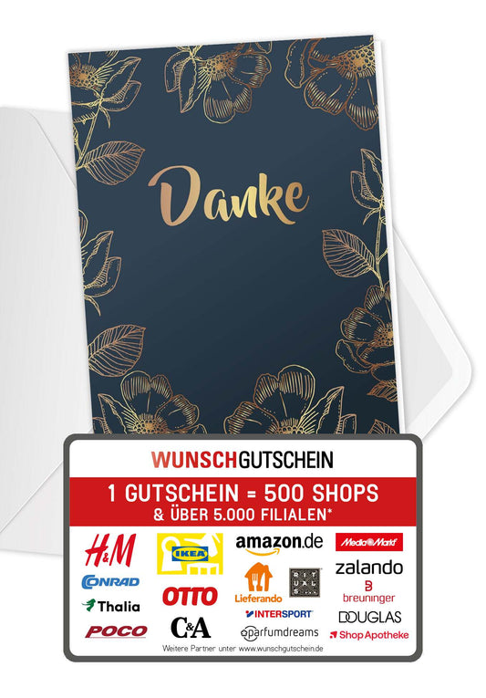 Danke - Blau Gold