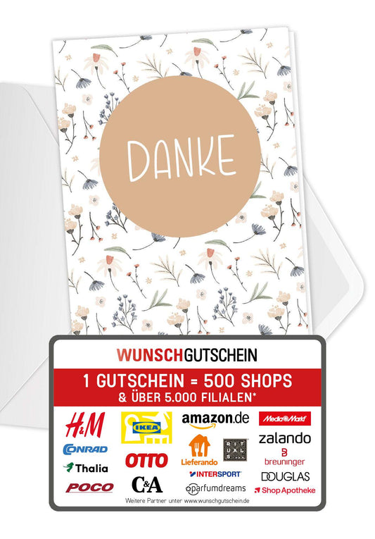 Danke - Blumen Weiß