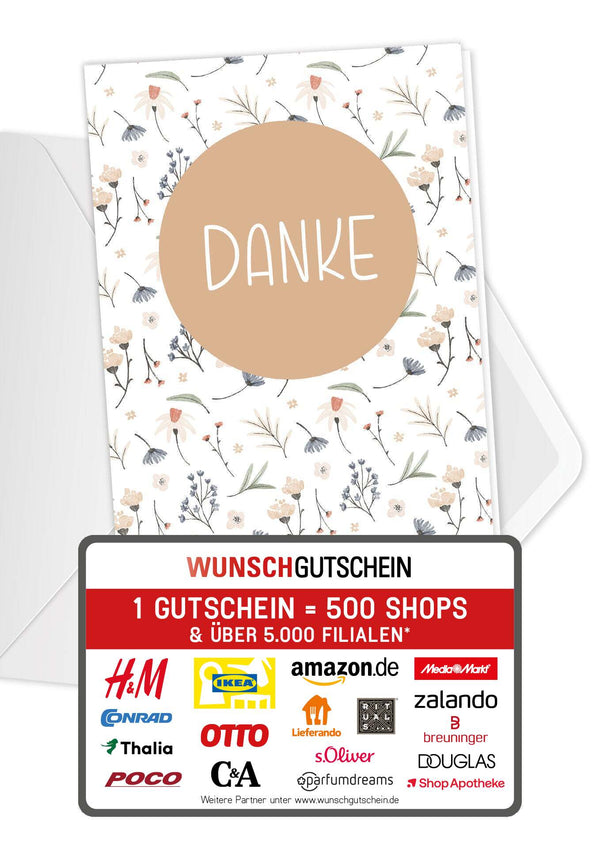 Danke - Blumen Weiß