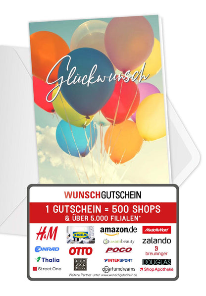 Glückwunsch - Bunte Ballons