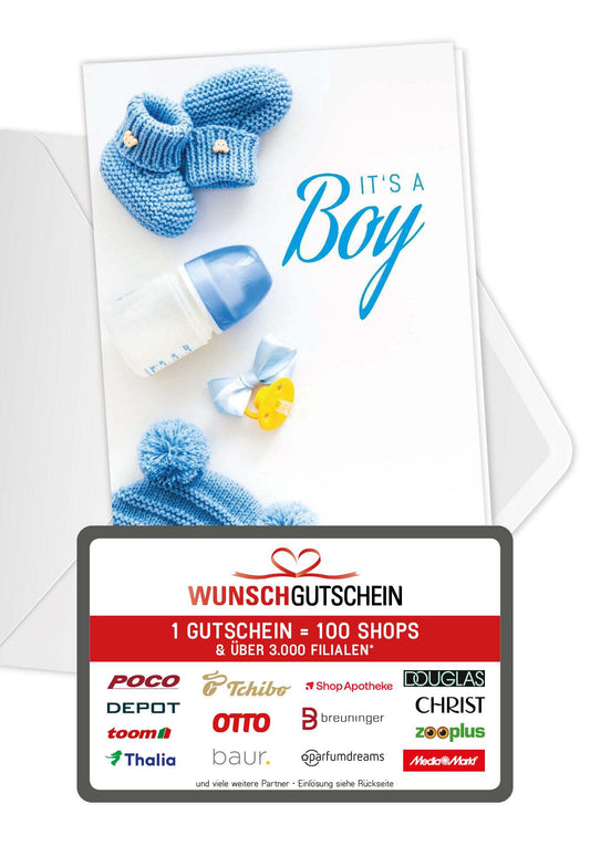 It's a Boy - Blau Mitarbeitergutschein