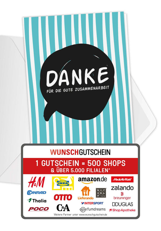 Danke Zusammenarbeit - Sprechblase