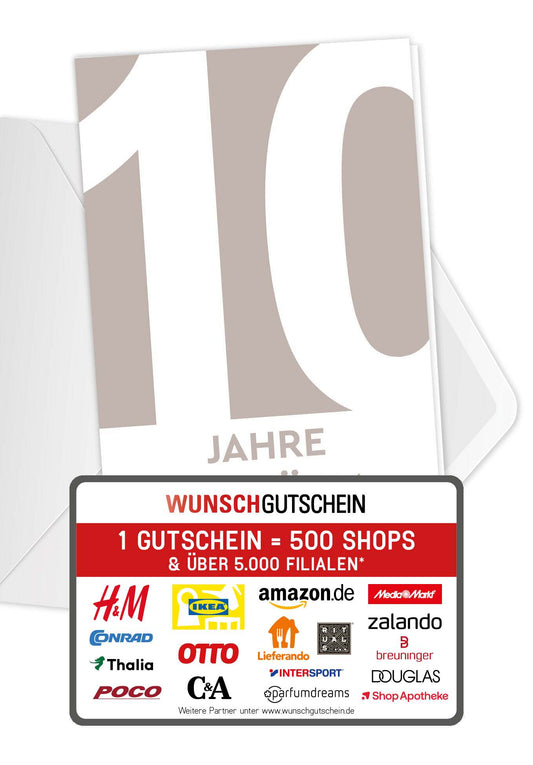 10 Jahre Jubiläum - Beige