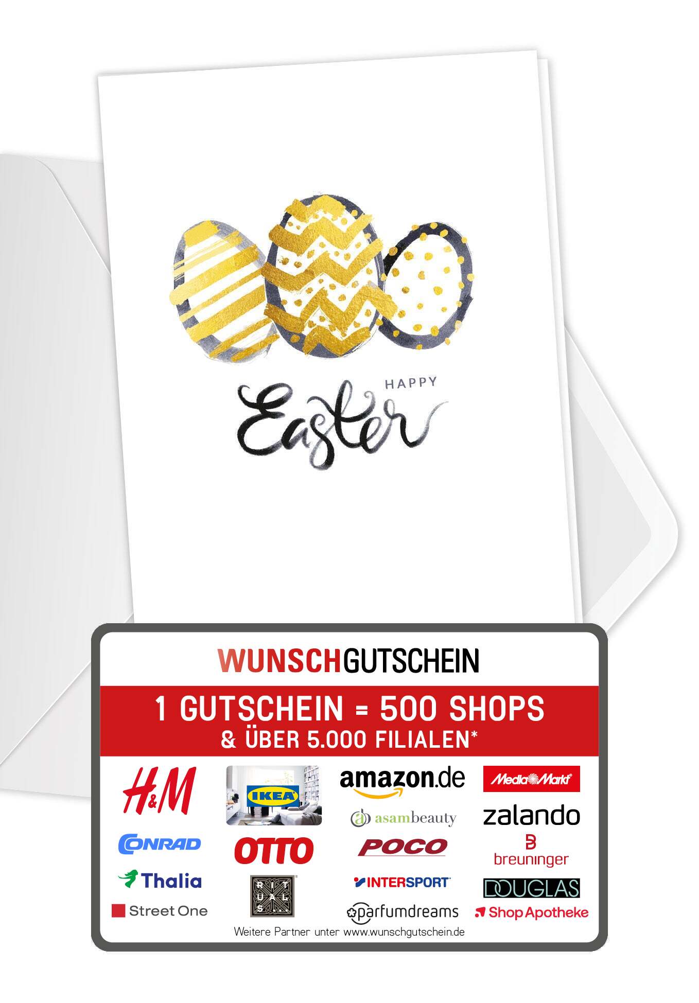 Happy Easter - Osterei Gold (Gutscheinwert)