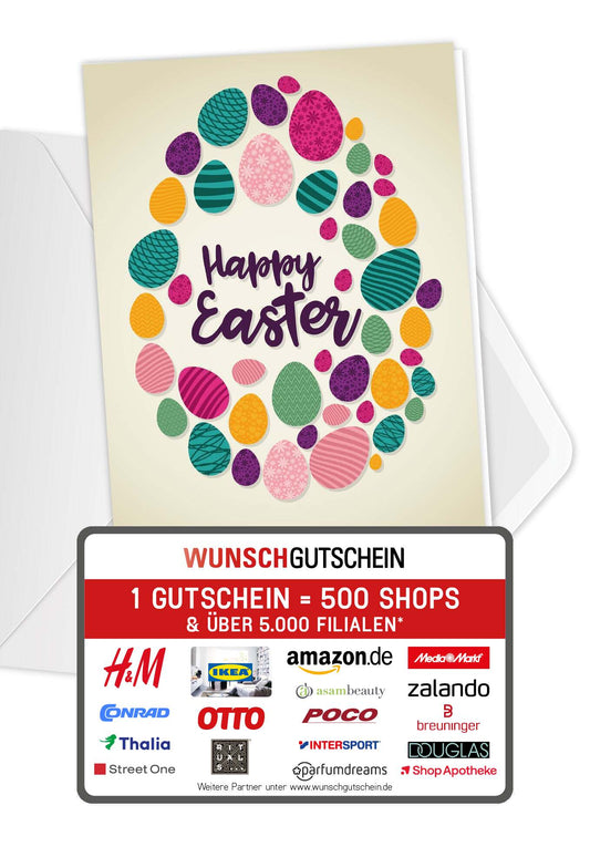 Happy Easter - Ostereier Wunschgutschein