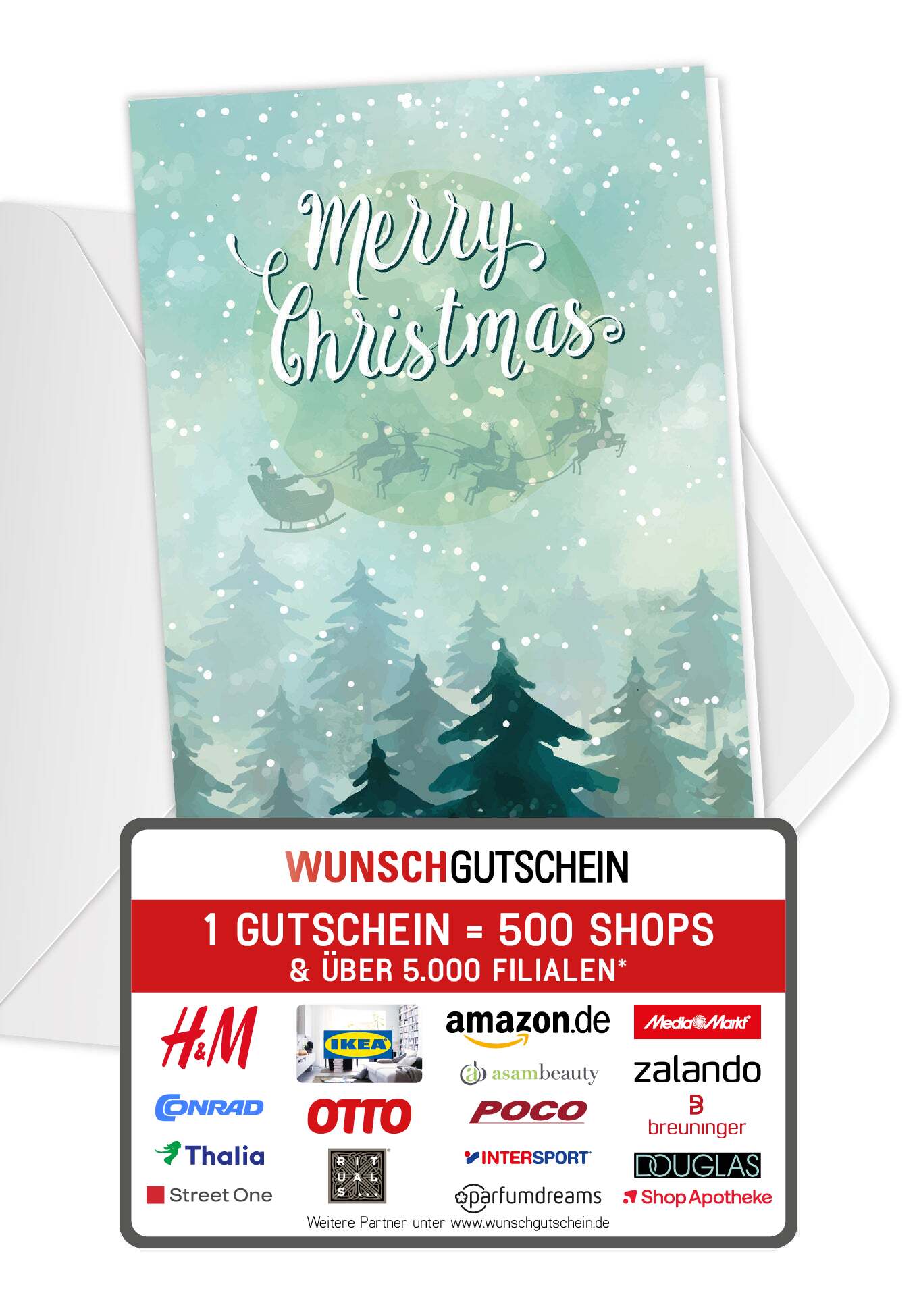 Merry Christmas - Grün (Gutscheinwert)