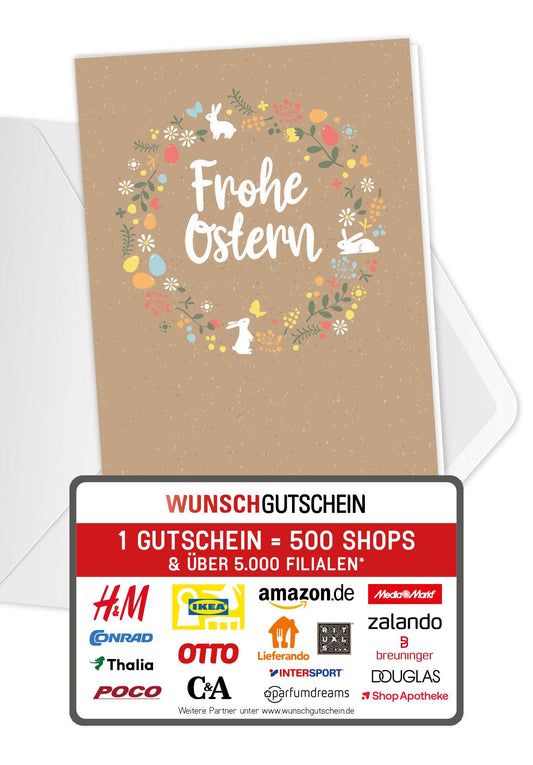 Frohe Ostern - Kranz Beige