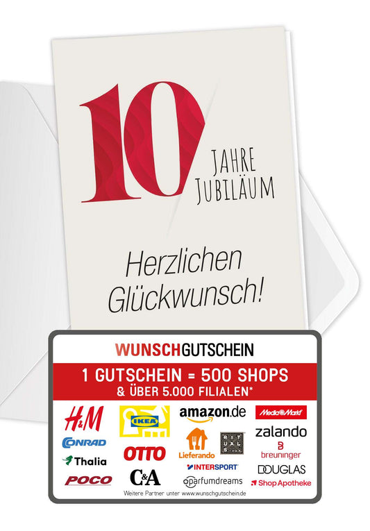 10 Jahre Jubiläum - Rot