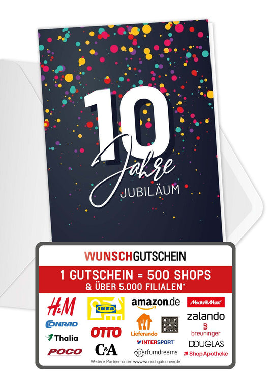 10 Jahre Jubiläum - Konfetti