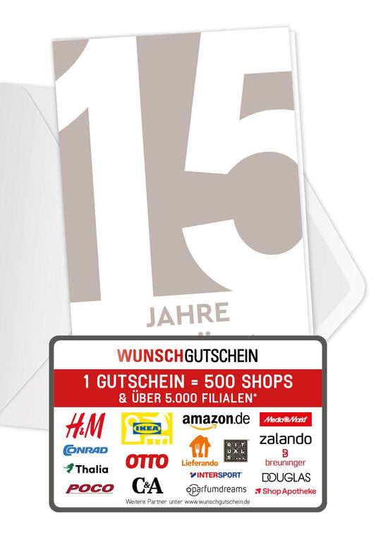 15 Jahre Jubiläum - Beige
