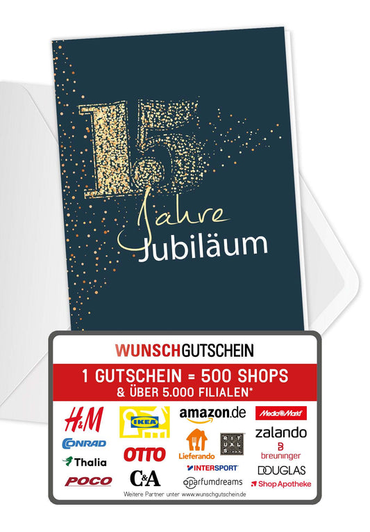 15 Jahre Jubiläum - Blau Gold