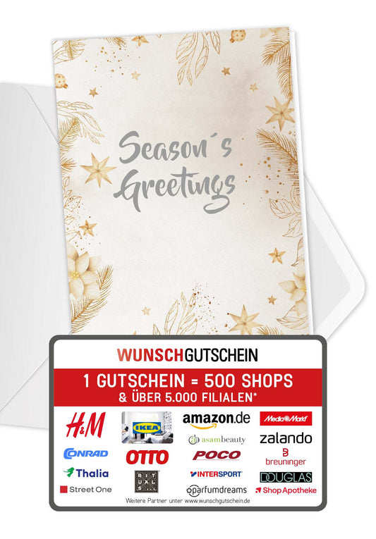 Season's Greetings - Gold Wunschgutschein