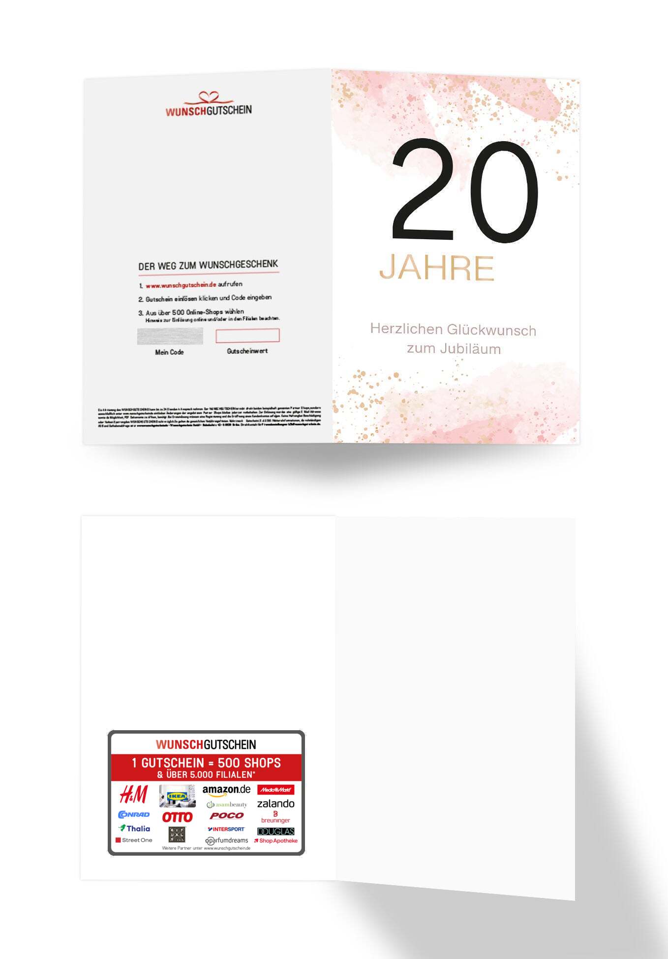 20 Jahre Jubiläum - Rosa Gold (Gutscheinwert)