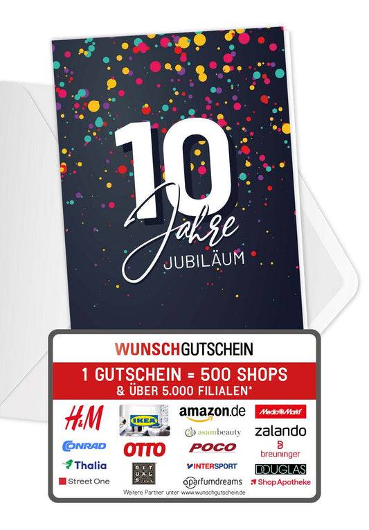 10 Jahre Jubiläum - Konfetti